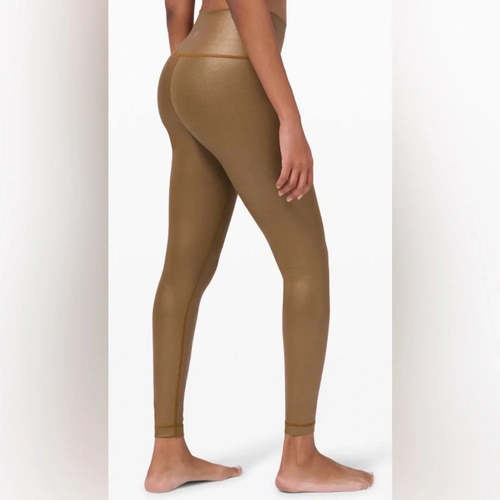 FLAW, see note - Lululemon Wunder Under High-Rise Tight *Foil, sz 14 - Picture 3 of 14